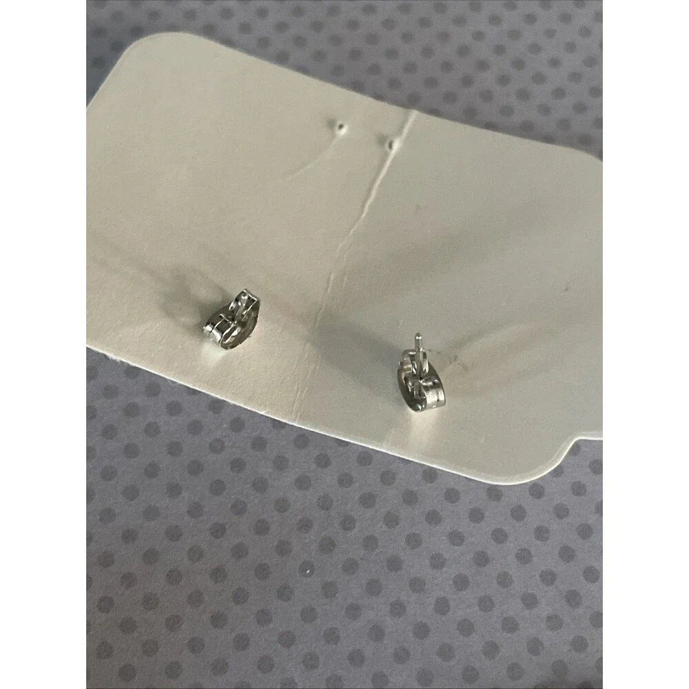 Clear Teardrop Pendant Necklace and Stud Earrings Set Silver Tone Elegant - Picture 3 of 4